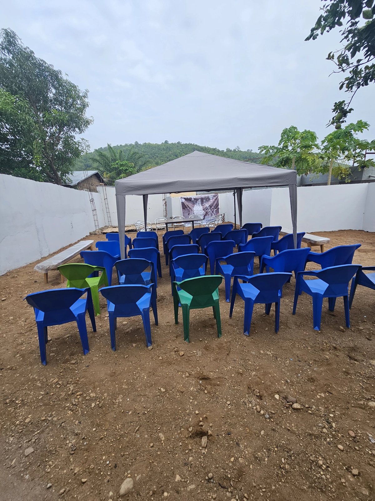 Chapiteau installé